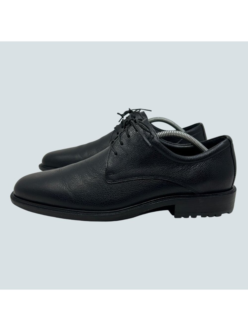 Cole Haan Nike Air Men’s 10.5 M Black Leather Plain Toe Derby Dress Shoes